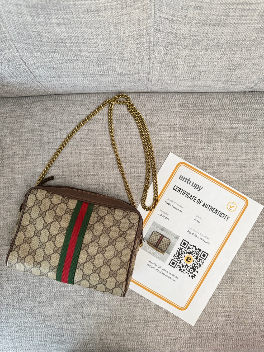 ✨Gucci Ophidia GG Supreme Web Stripe Converted to Crossbody Bag✨